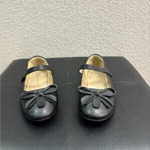 Hehainom Black Dress Shoes Kids with Bow Girls Size 1